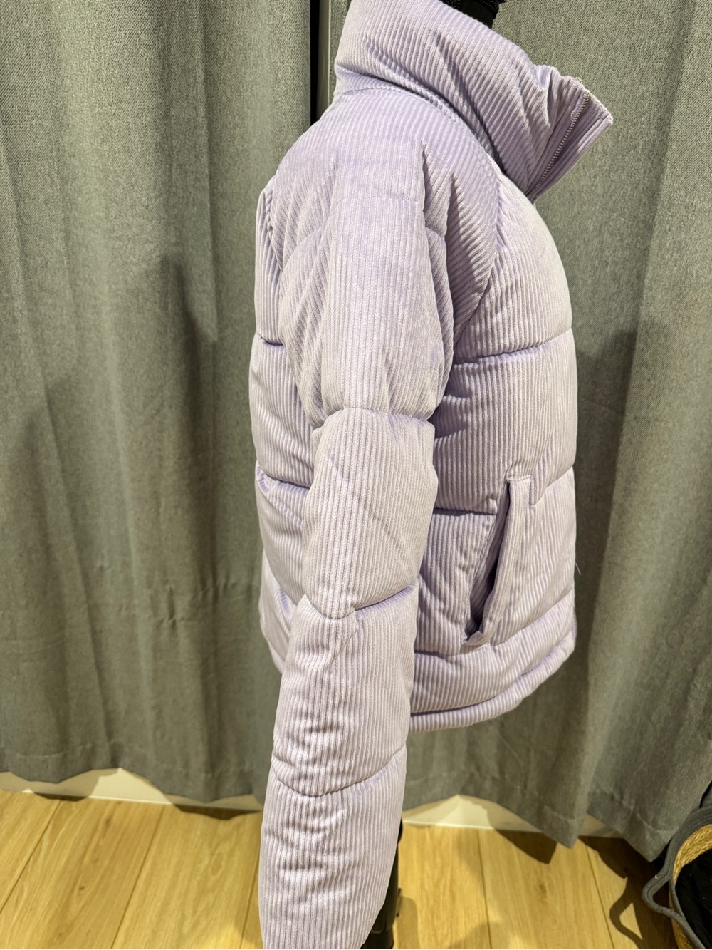 NWT-Vero Moda Light Lavender Corduroy Puffer Jacket - Picture 2 of 7